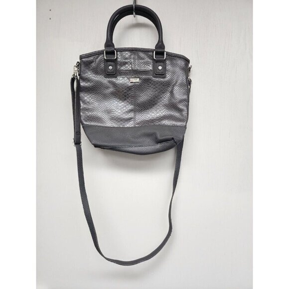 JEWELL BY THIRTY ONE PURSE CROSSBODY BAG GRAY FAUX SNAKE LEATHER - Picture 2 of 11